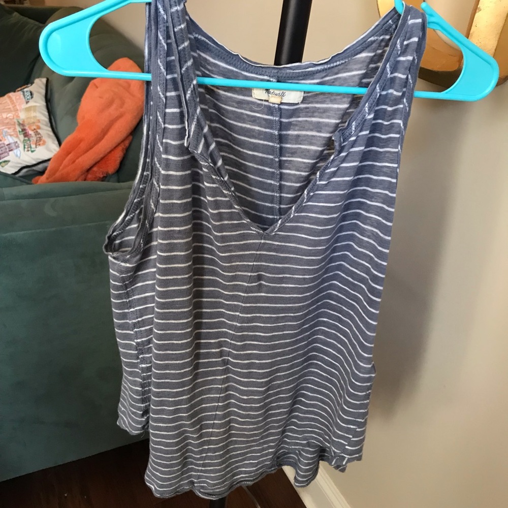 Madewell blue tank top
